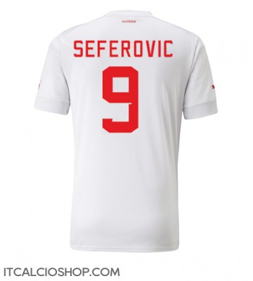 Svizzera Haris Seferovic #9 Seconda Maglia Mondiali 2022 Manica Corta